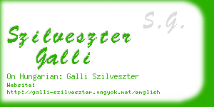 szilveszter galli business card